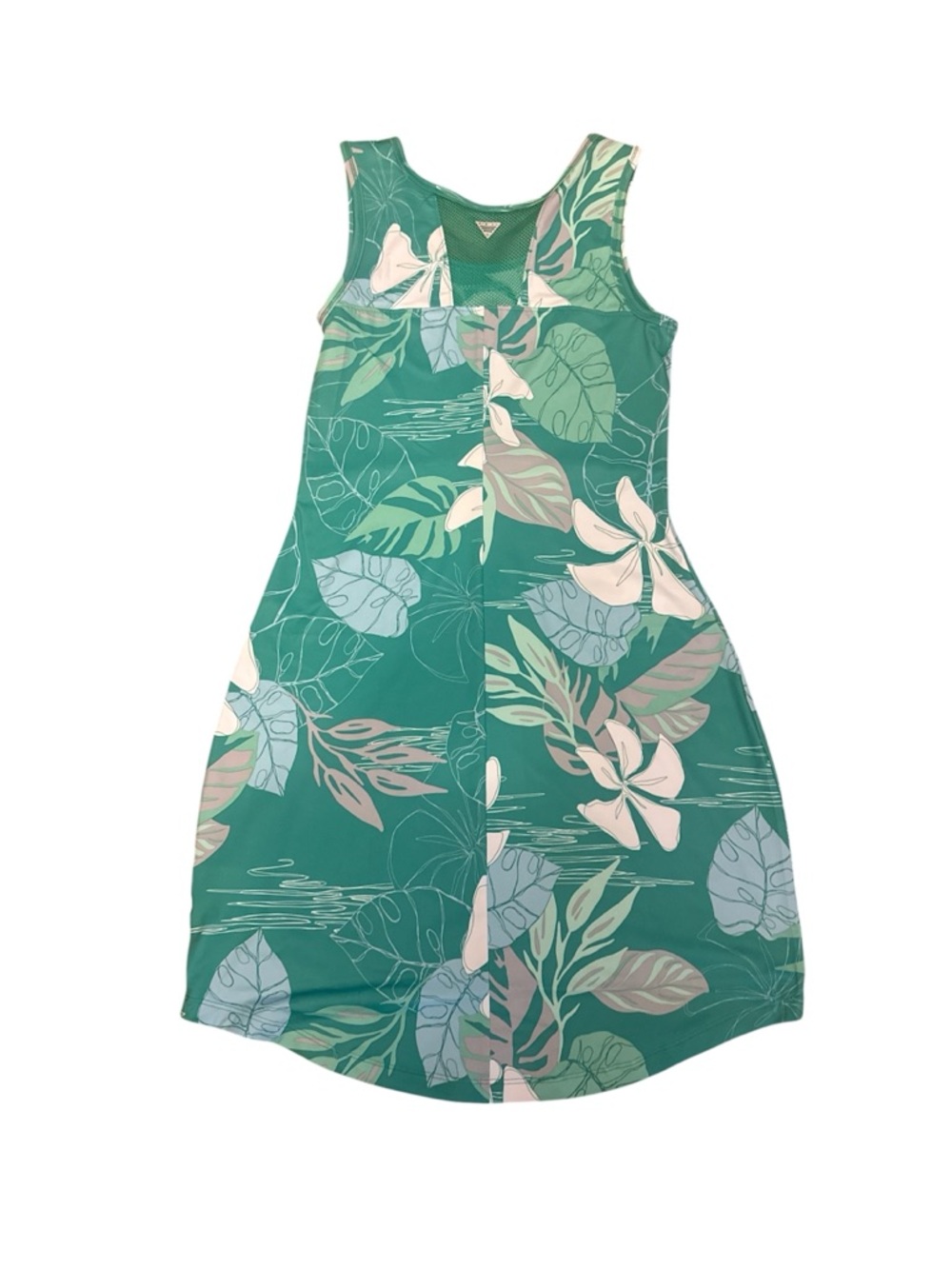 NWT Columbia Green Tropical Print Dress - Picture 2 of 4